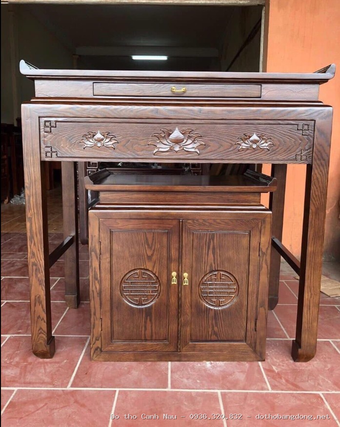 Bàn Thờ Đứng Gỗ Đẹp Thiết Kế Hiện Đại Xu Hướng Mới tại Thanh Xuân - Đồ thờ Sơn Vũ
