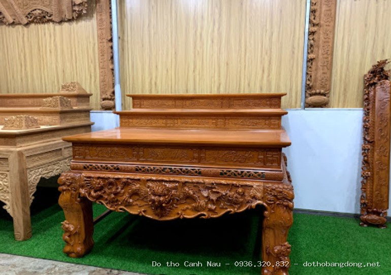 bàn thờ gỗ hương có đắt không BT199 tại Thanh Xuân - Bàn thờ Canh Nậu