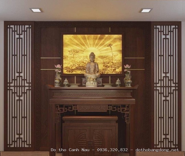 Bàn Thờ Hương Đá Triện Sen BT63 tại Nam Từ Liêm - Bàn thờ Canh Nậu