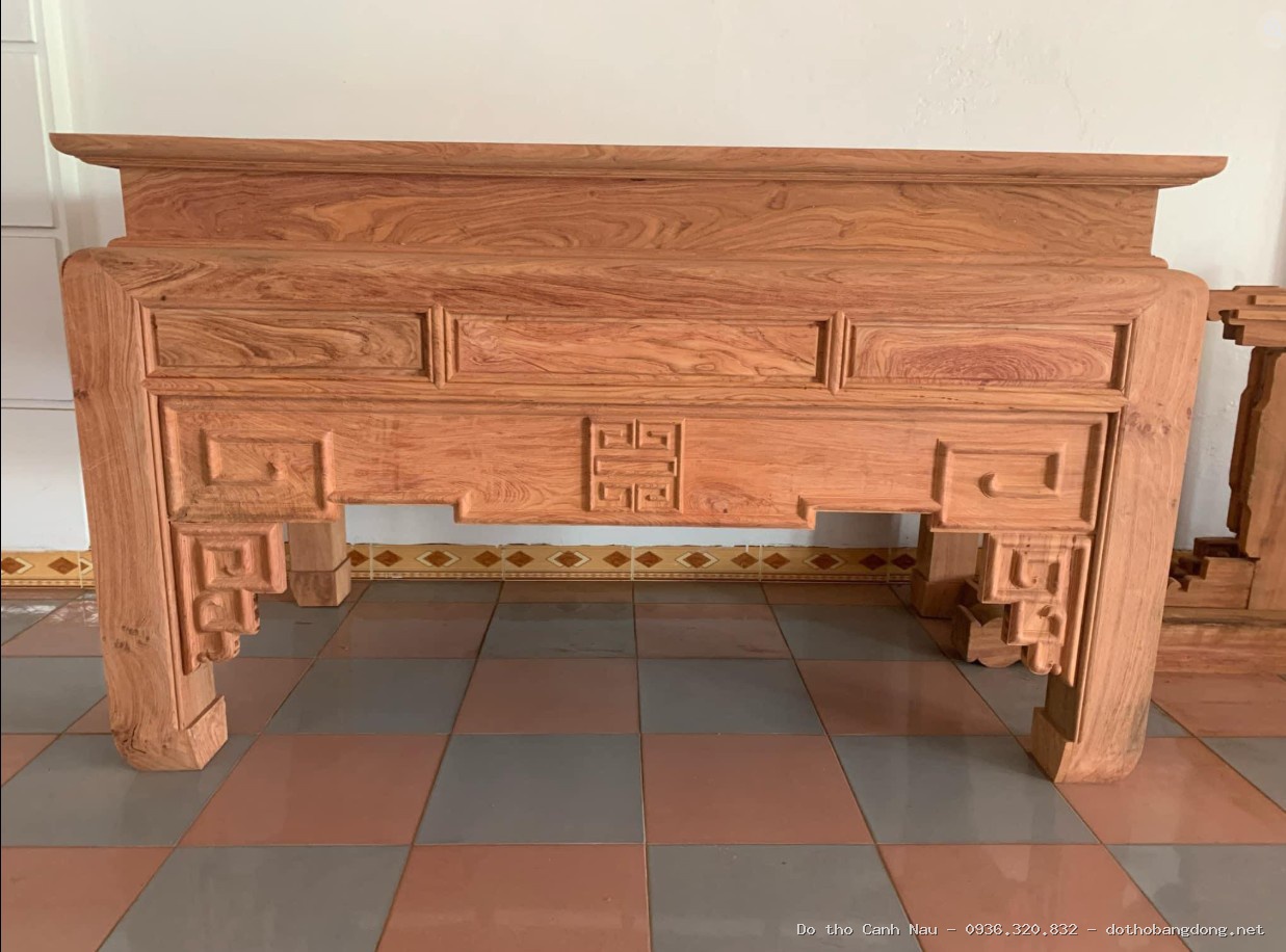 Bàn thờ tổ tiên đẹp cùng hoành phi câu đối tại Tây Hồ - Đồ thờ Sơn Vũ