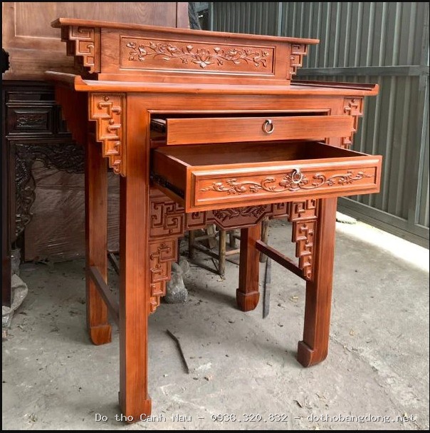 Combo bàn thờ 2 tầng gỗ + bàn treo thờ phật tại Hai Bà Trưng - Đồ thờ Sơn Vũ