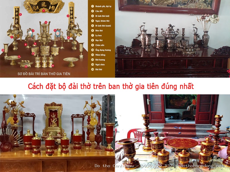 Mẫu Bàn thờ đẹp gỗ Hương chạm Sen Triện tại Nam Từ Liêm