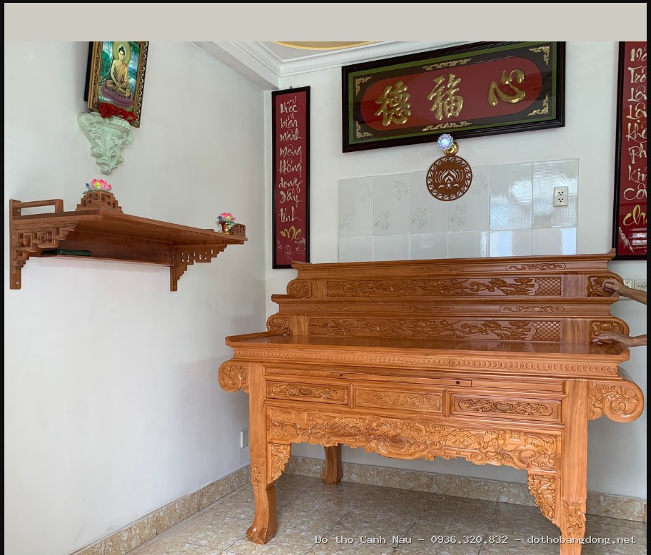 Nơi Sản Xuất BÀN THỜ GỖ GIÁ RẺ tại Ba Đình - Đồ thờ Sơn Vũ
