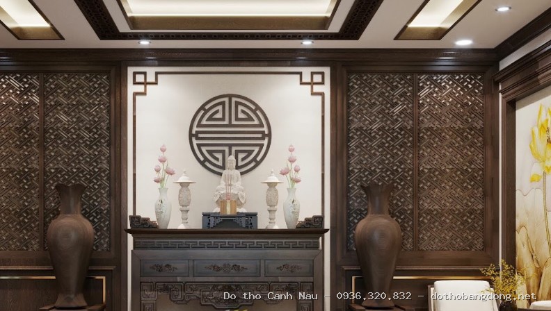 ƠI SẢN XUẤT BAN THỜ GỖ ĐẸP tại Hà Đông - Bàn thờ Canh Nậu