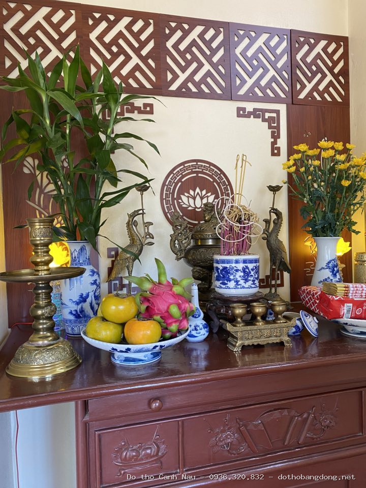 Phòng thờ Gia Tiên phúc lành viên mãn tại Nam Từ Liêm - Đồ thờ Sơn Vũ