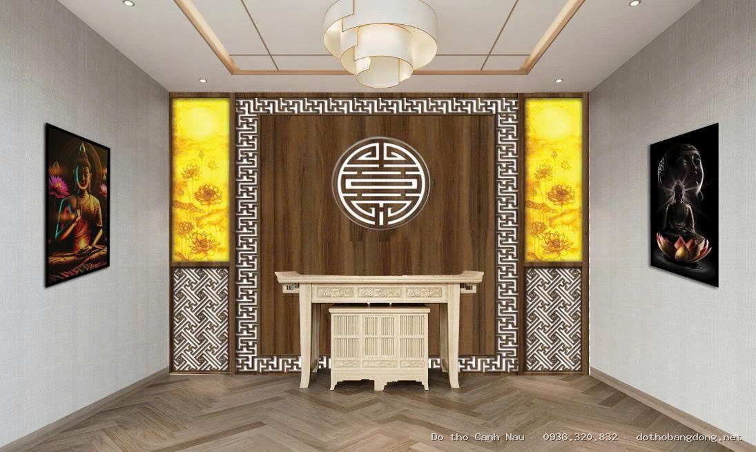 Phòng thờ Phật và Gia Tiên tại Nam Từ Liêm - Đồ thờ Sơn Vũ