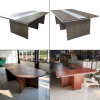 Bàn họp oval Elip cao cấp 3m BH5