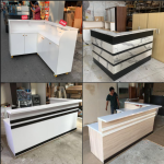 Quầy bar chữ L 2m8 x 1m4 giá rẻ QB105